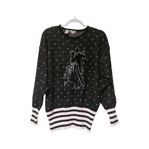 albee VTG 100% acrylic Novelty Sweater Size Large 80s Retro